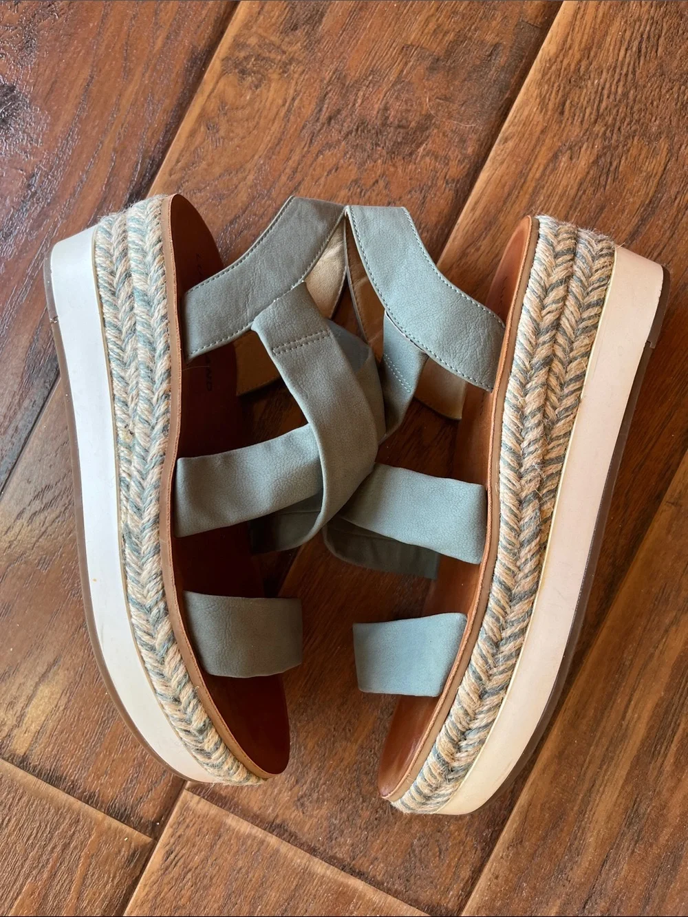 Lucky Brand Olive Strappy Leather Sandals